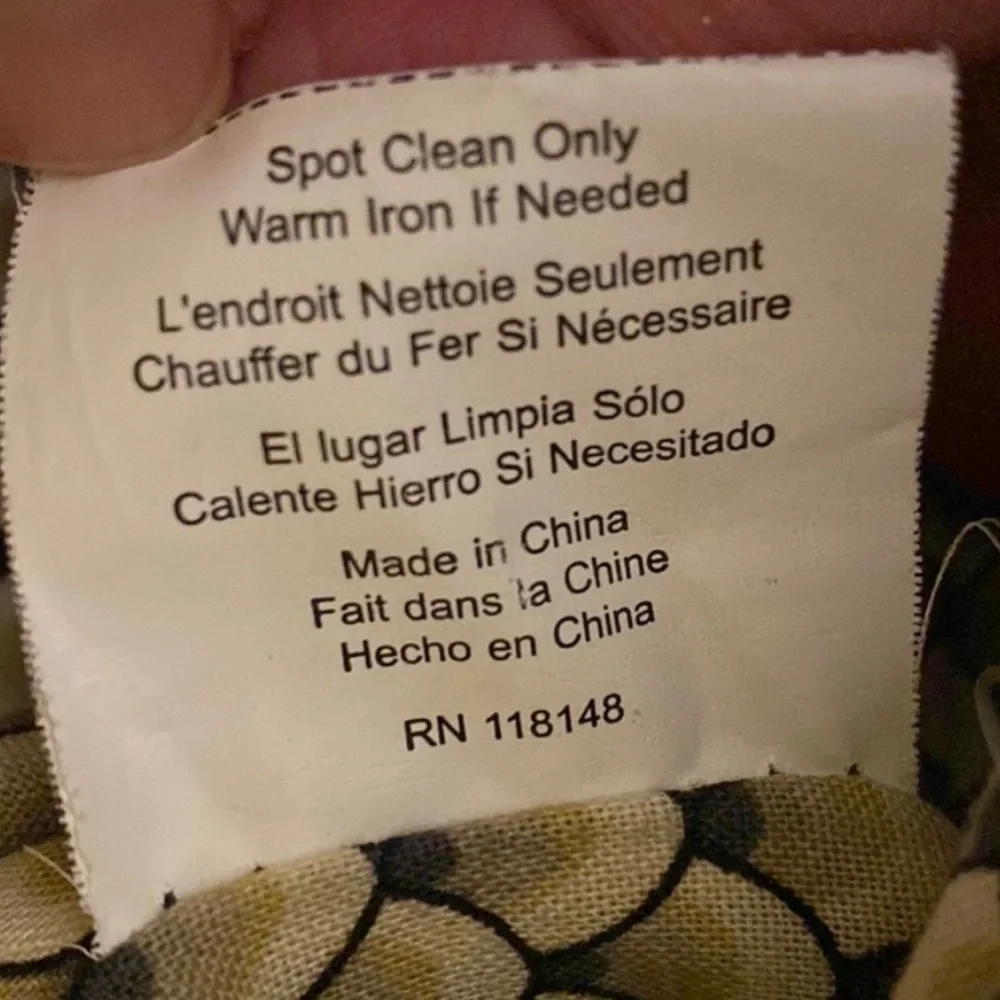 Donna Sharp shoulder tote bag patchwork quilted black & cream cottagecore - Picture 11 of 11